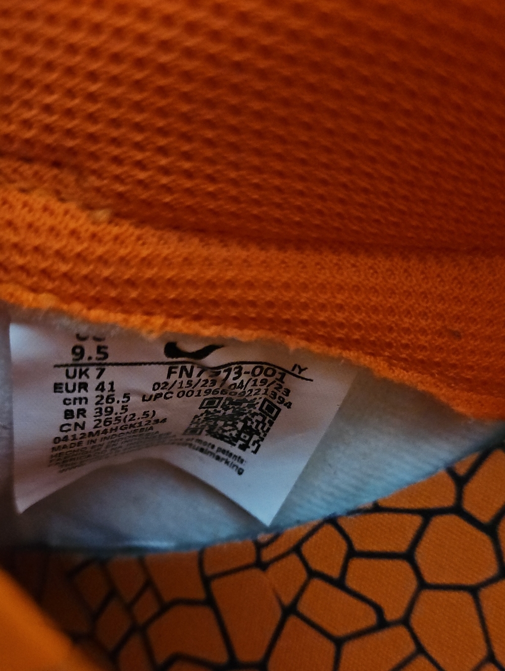 Nike Dunk Low-Top Sneakers — Orange/White - Picture 6 of 7